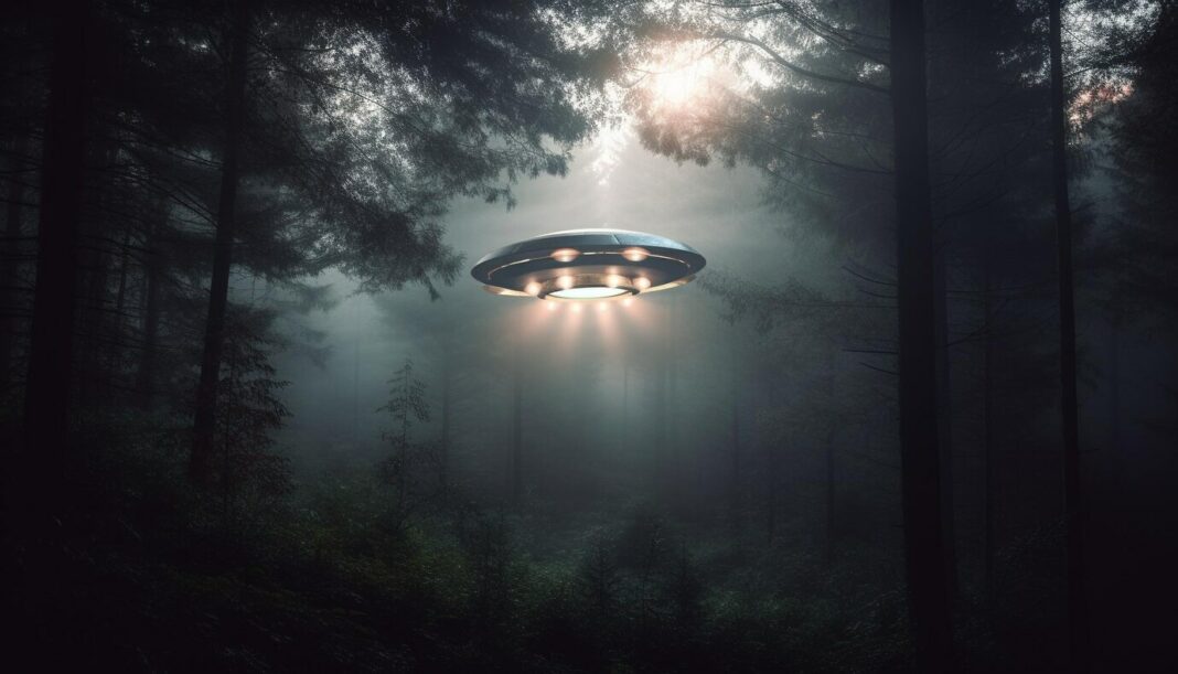 brouillard-effrayant-enveloppe-foret-surrealiste-illuminee-par-equipement-eclairage-etrange-genere-par-ia_24640-100015 Observation d'OVNI|